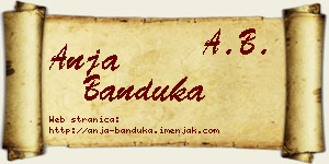 Anja Banduka vizit kartica